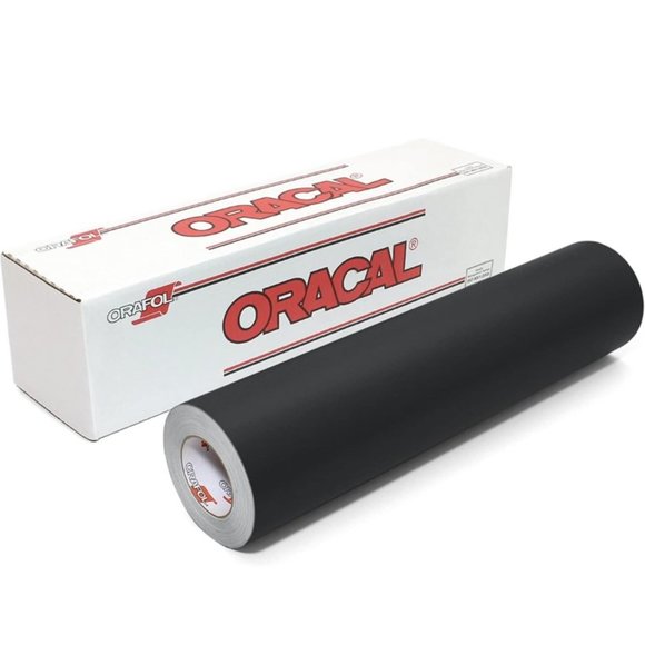 Oracal 631 MATTE BLACK Vinyl Indoor Signs Graphics Wall Art Removable 12" x 5 FT - Picture 1 of 4